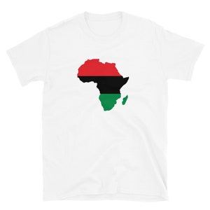 Africa Pan African Outline - Pan Africa Shirt - Gift for Him - Gift for Her - Unisex Adult Clothing - Black African Art