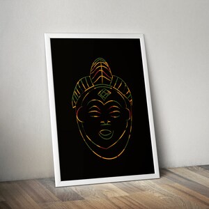 Gabon - African Mask - Special Edition Print - African Art Decor