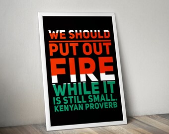 Kenyan Proverb Art Print: Inspirational African Wall Decor