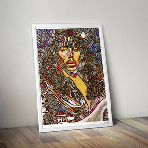 Rick James -  Special Edition Print - Wall Art - Modern Black Art Poster