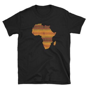 Arte, Estilo de tela Kente africano, Mapa de África, Camiseta, Ropa para adultos, Diseños de camisas, Ideas de regalos- Máscaras africanas