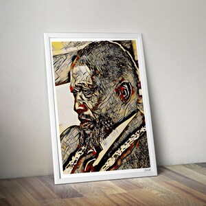 Jomo Kenyatta - Wall Art Print - Modern Black Art Poster  - Civil Rights Art