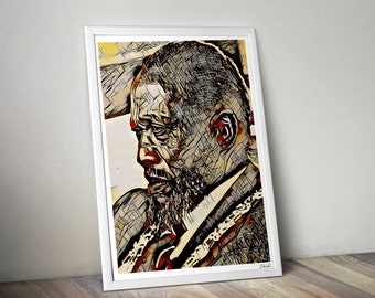 Jomo Keniatta Kunstdruck: Modernes Schwarzes Geschichtsposter