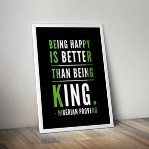 Nigerian Proverb Art Print: Inspirational African Wall Decor