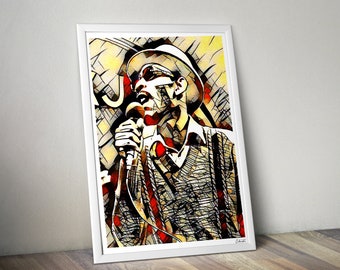 Linton Kwesi Johnson Art Print: Modern Black Art Poster