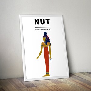 Nut - Goddess Of The Sky - Egyptian Art - History - African Art Print Poster - Black Art - African Decor