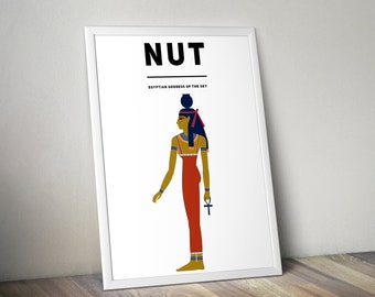 Nut Goddess Art Print: Egyptian Decor, African History Poster