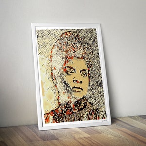 Ida B Wells - Wall Art Print - Modern Black Art Poster