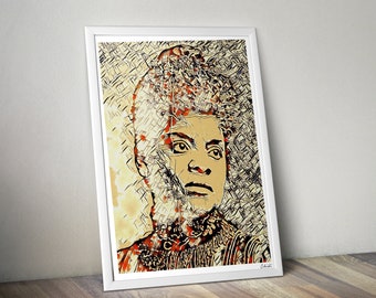 Ida B Wells - Wall Art Print - Modern Black Art Poster