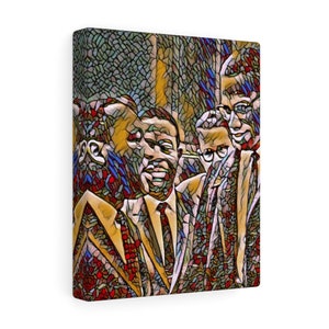 Martin Luther King & Malcolm X  - Special Edition Canvas Print - Wall Art - Modern Black Art Poster - Ready To Hang Art