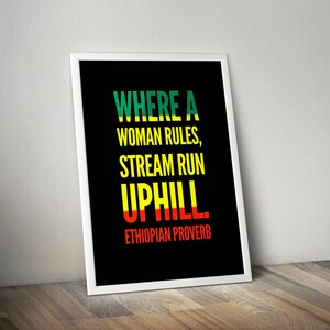 Ethiopian Proverb Art Print: Inspirational African Decor