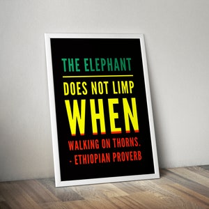 Ethiopian Proverb Art Print: Inspirational African Wall Decor