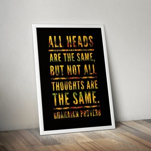 Ghana African Proverb Kente Design 8 - Black Art - African Decor - Inspirational  s & Sayings - Boho Style Wall Art