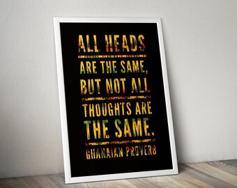Ghanaian Proverb Kente Art Print: Inspirational African Decor