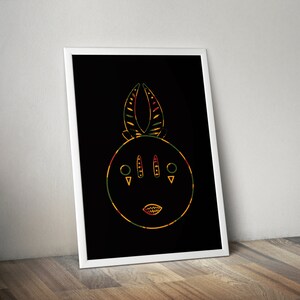 Baule Ivory Coast - African Mask - Special Edition Print - African Art Decor