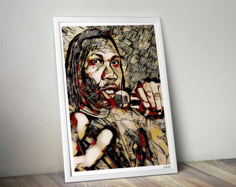KRS One Art Print: Modern Black History Poster