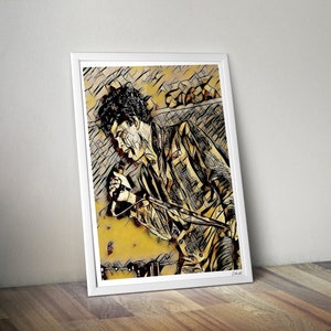 James Brown - Wall Art Print - Modern Black Art Poster  - Musician Print