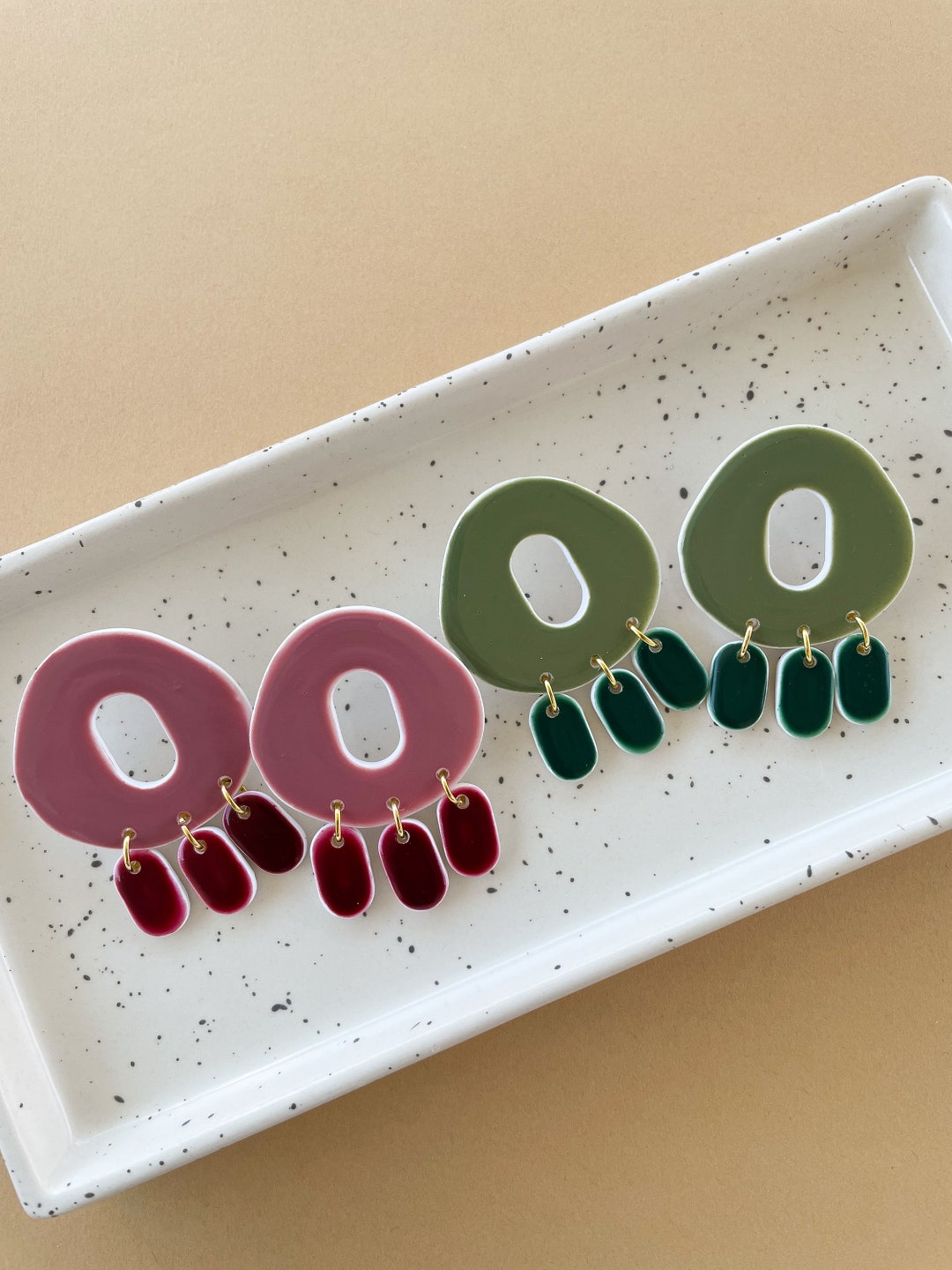 Dolly Holiday Earrings Polymer Clay Earrings Etsy