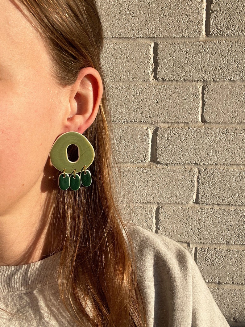 Dolly Holiday Earrings Polymer Clay Earrings Etsy