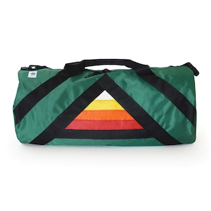Green Duffle Bag, Green Carry On Bag, Zipper Gym Bag, Green Weekender Bag, Geometric Zipper Bag, Retro Travel Bag, Green Sports Bag