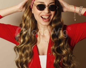 Long Blonde curly lace front wig | Bonde wig | long curly wig | long wig| natural look wig | beautiful wig | high quality lace front wig