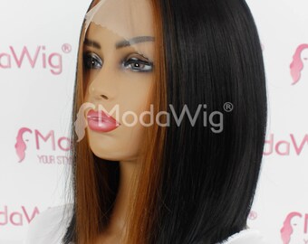 Mid Length Black Straight Full Cap Wig| Black Wig | Natural  display picture 3