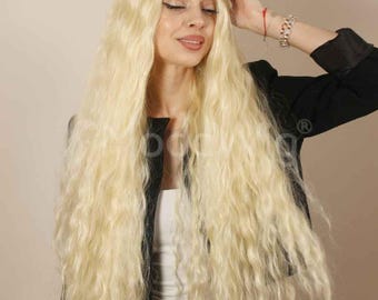 Long Blonde curly lace front wig | Bonde wig | long curly wig | long wig| natural look wig | beautiful wig | high quality lace front wig