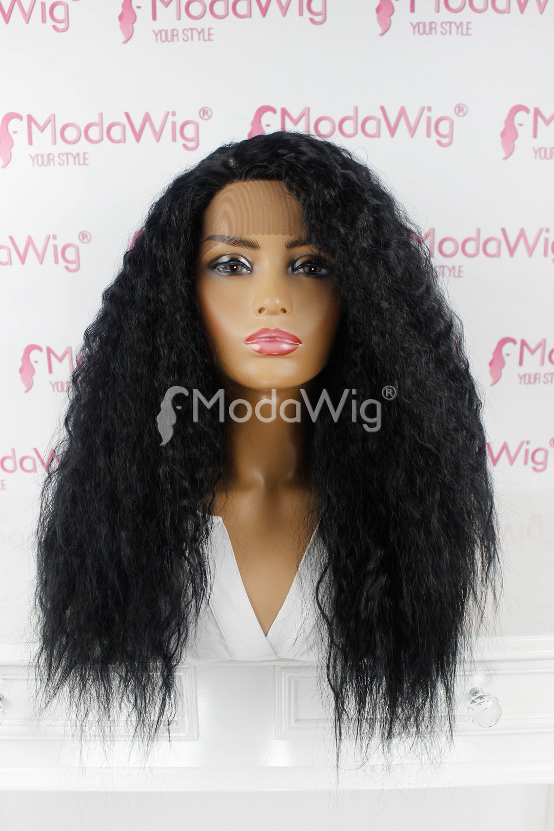 Long Volume Black Curly Lace Front Wig Long Curly Wig Black Lace Front Wig Volume Wig High