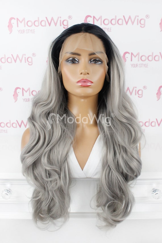 Beautiful Ash Gray lace front  wig Women main image 3
