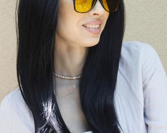 Straight black lace front wig | short wig | black lace front wig | natural look wig | high quality lace front wig