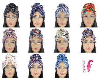 Afro Turban Hat | 3D Flower Turban | Cotton Hat | Turban | Cotton Turban | Head Wrap | Headwear | Chemo Beanie | Alopecia Cotton Hat