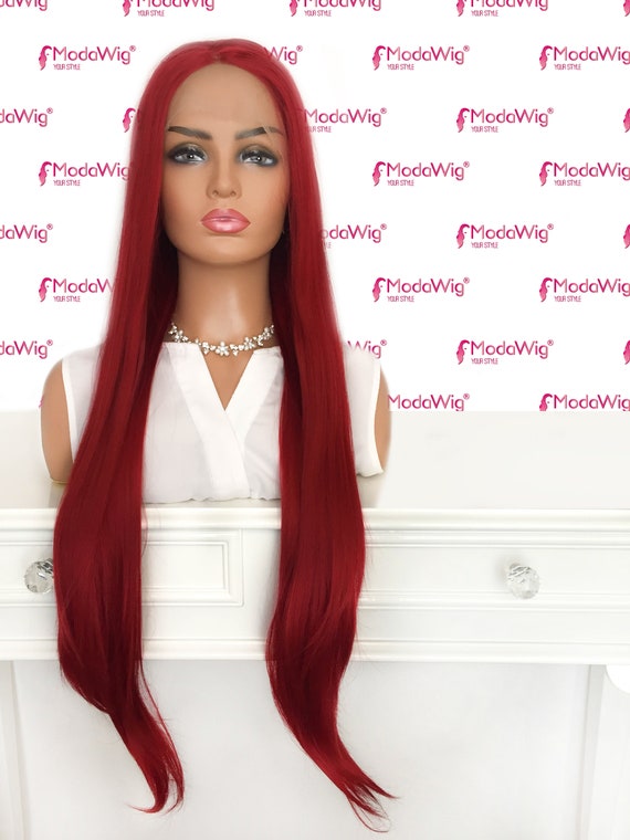 red wig long