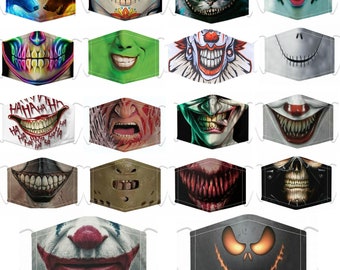 Halloween Face Mask Etsy