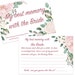 12x A5 Best Memory with the Bride to Be Cards, Hen Party Games, Hen Party Keepsake Gift, Rose Gold Hen Party Accessories, Floral Hen Party 