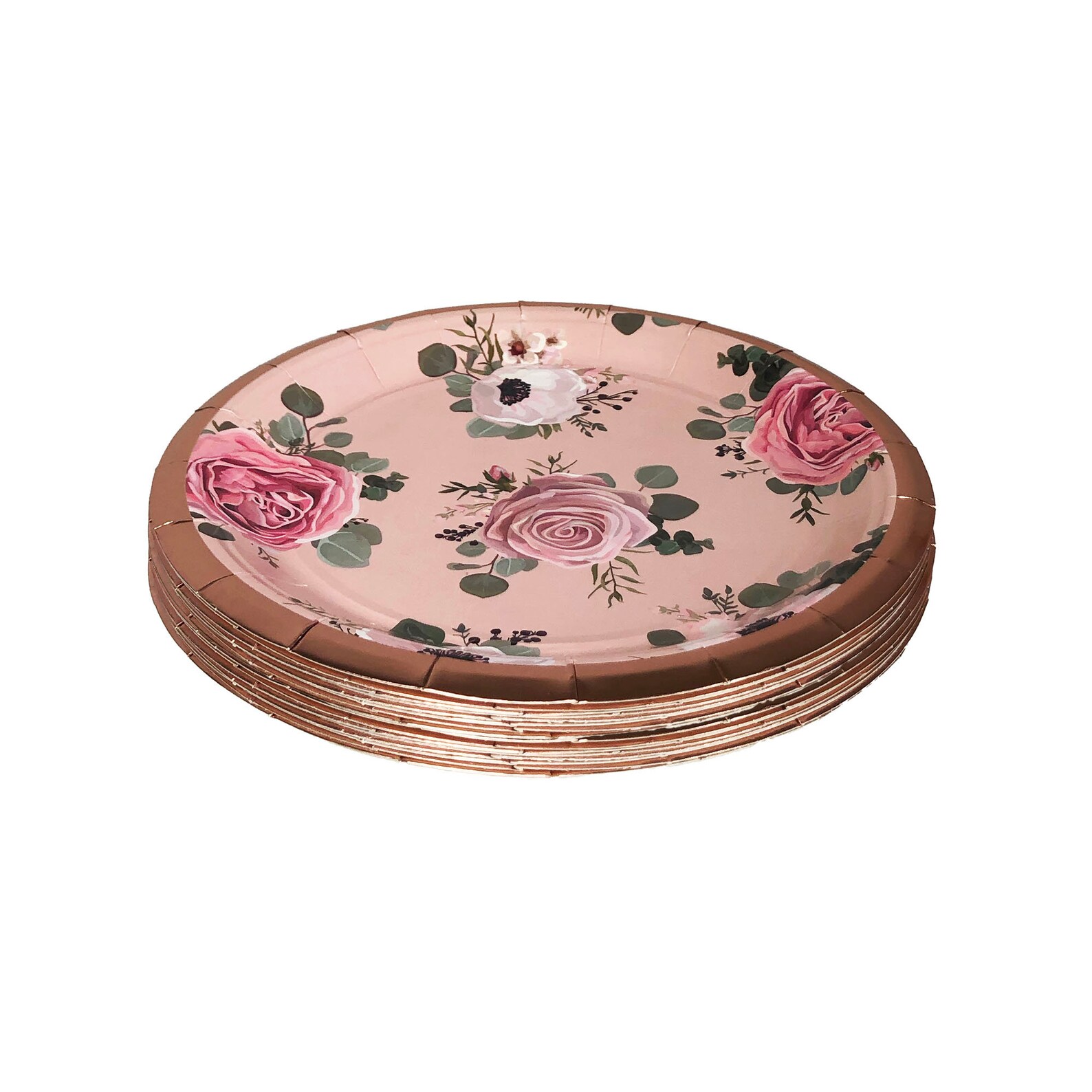 Rose Gold Tableware Floral Dinnerware Rose Gold Plates Etsy UK