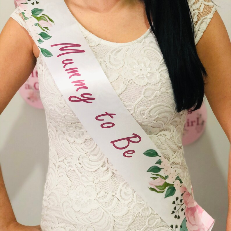 Floral Baby Shower Sashes Mummy to Be Sash Mum to Be Etsy UK