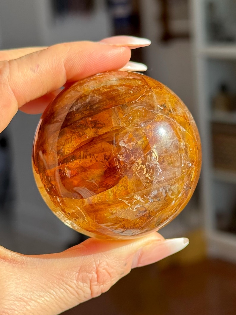 High quality natural Golden Healer Quartz sphere | from Brazil image 2