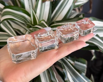 Natural glass sphere stand - for crystal spheres/ball