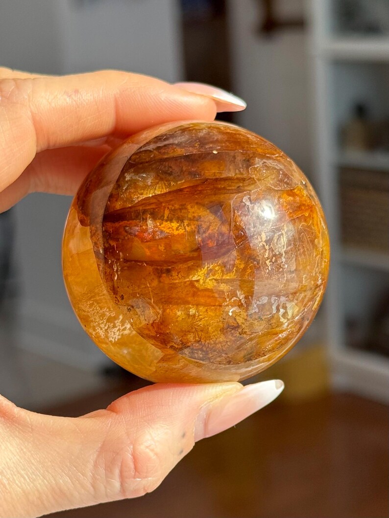 High quality natural Golden Healer Quartz sphere | from Brazil image 3