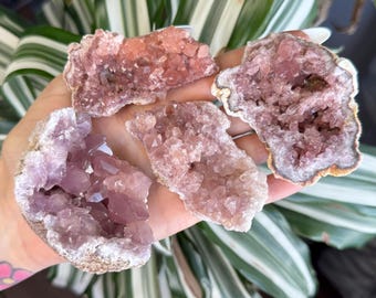 Natural Pink Amethyst geode from Argentina - you choose