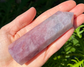 Natural Lavender rose Quartz tower, piece No. 530, lavender quartz tower, crystal tower, emotional balance, stress relief crystal