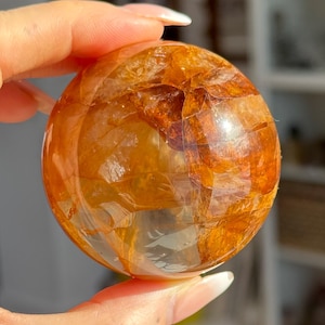 High quality natural Golden Healer Quartz sphere | from Brazil image 5
