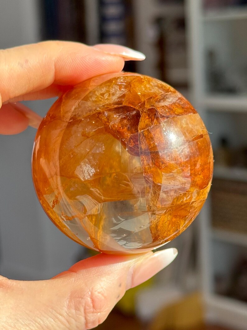 High quality natural Golden Healer Quartz sphere | from Brazil image 5