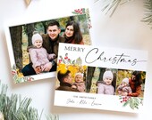 Editable Christmas Photo Card Template (Digital Download)