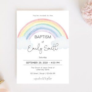 Editable LDS Baptism Invitation Printable LDS Baptism - Etsy