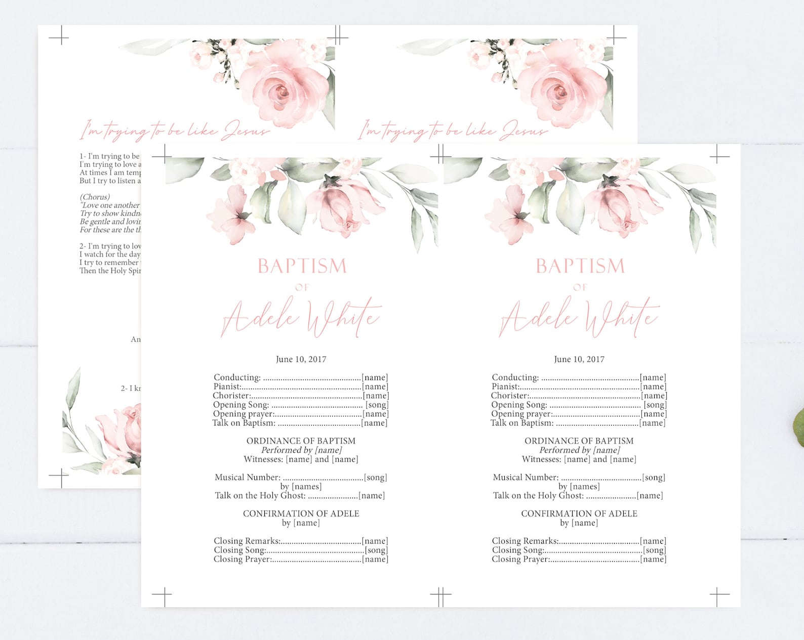 Editable LDS Baptism Program Printable LDS Baptism - Etsy Canada