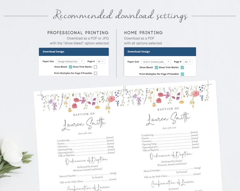 LDS Baptism Program