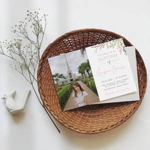 Editable LDS Baptism Invitation Template, Printable Baptism Invitation ...