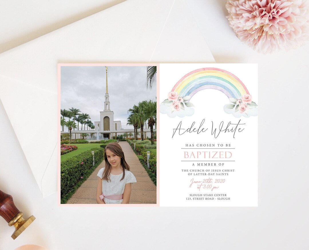 Editable LDS Baptism Invitation Printable, LDS Baptism Invitation ...