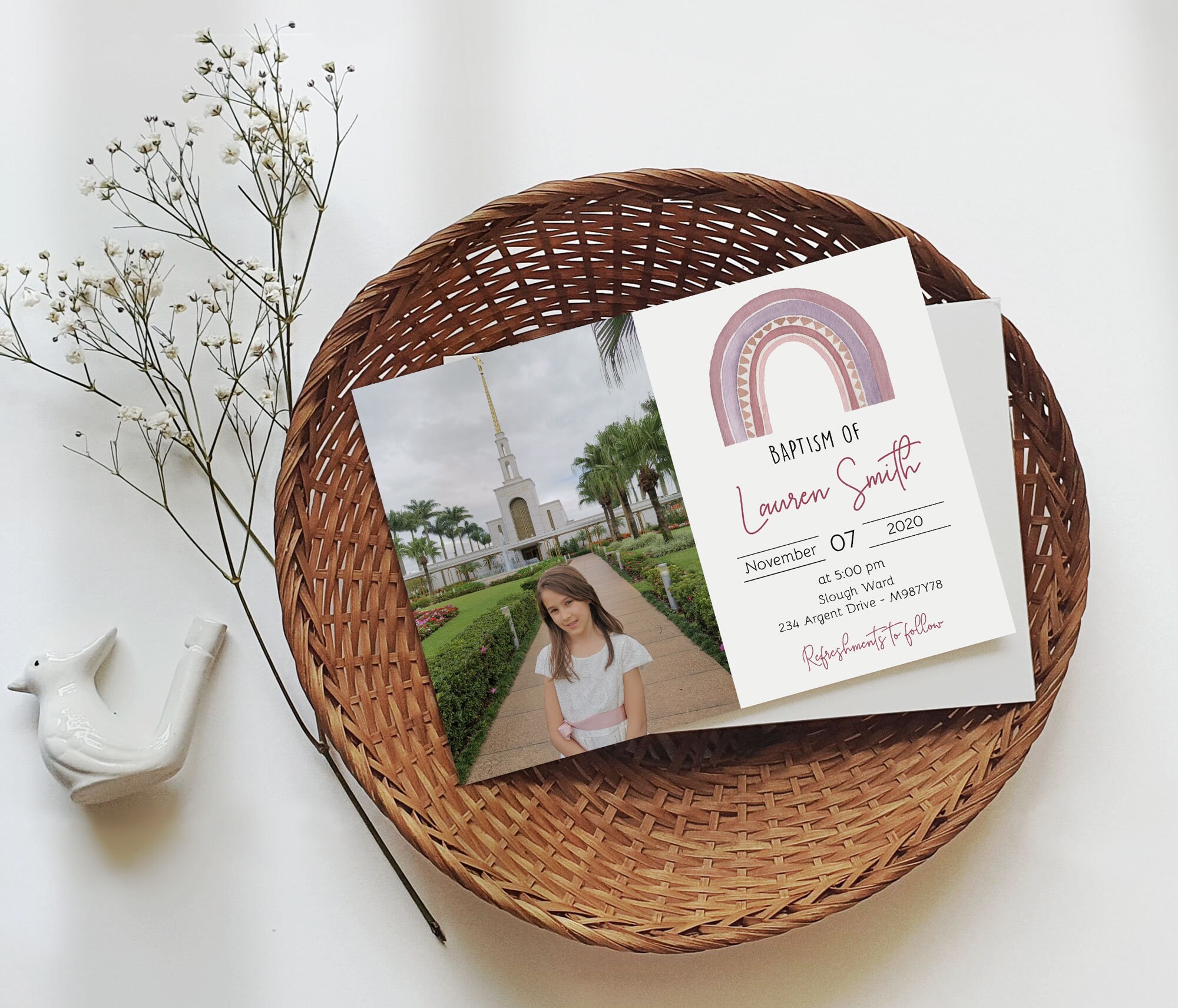 Editable LDS Baptism Program Template Printable Baptism - Etsy